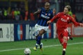 Lucas Leiva and Maicon in action during the match